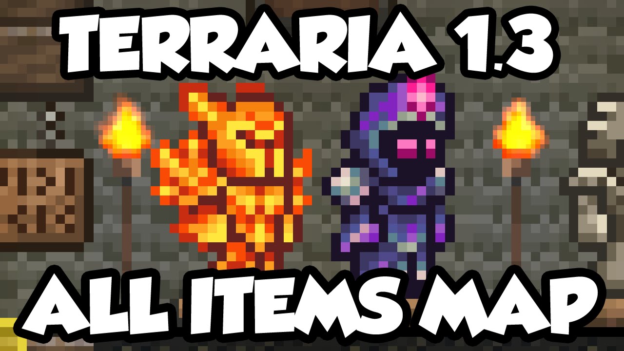 terraria 1.4 all items map